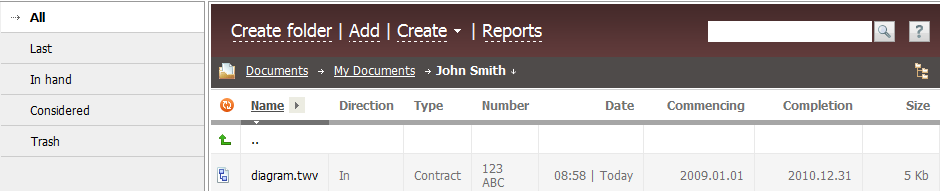 Setup of document viewing