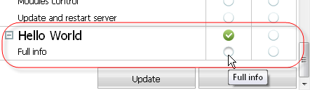 Assigning "read-only" rights for the module