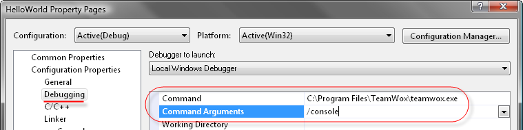 Command line parameters