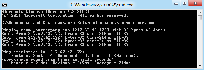 TeamWox Groupware server domain name is connected with IP address