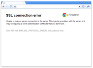 Google Chrome message concerning the blocked server ports issue