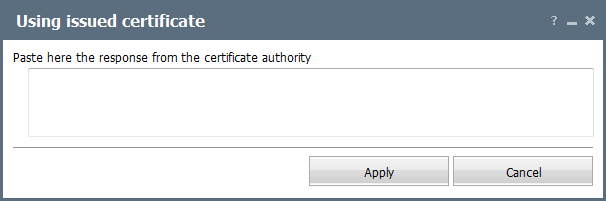 Using issued certificate