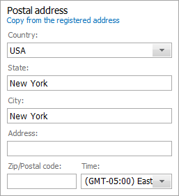 Postal address