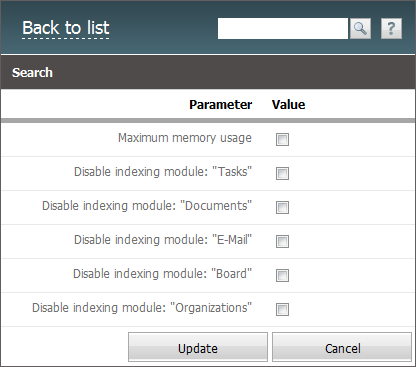 Module settings