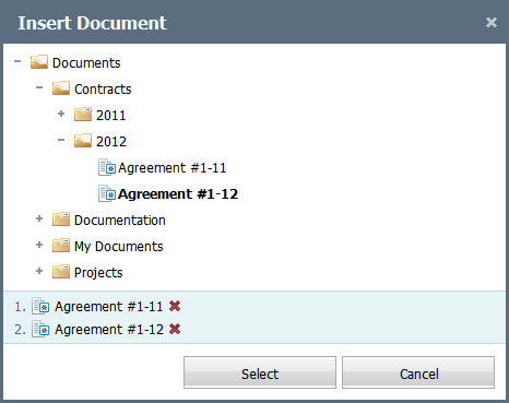 Inserting document