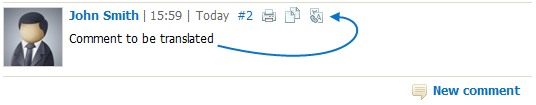 Tranlsating the comment