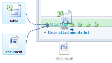 Dragging files