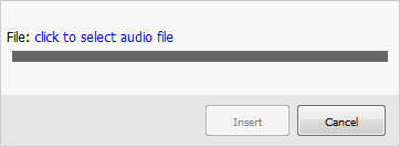 Inserting audio