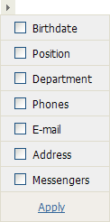 Choosing information to be displayed