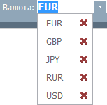 Изменить валюту выплат