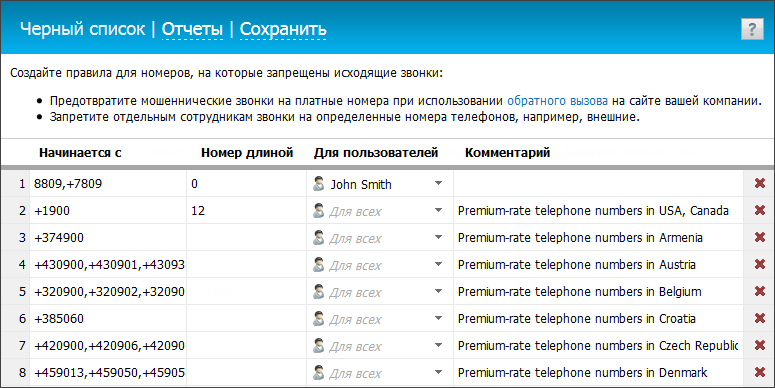 Черный список Черный список